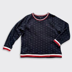 Tommy Hilfiger Women’s Navy Pullover Sweatshirt Size L • Good Cond